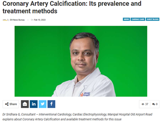 Dr Sridhara G on Express Healthcare