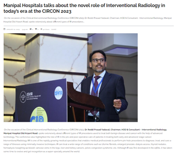 Dr. Reddi Prasad Yadavali at the CIRCON for Medgate Today