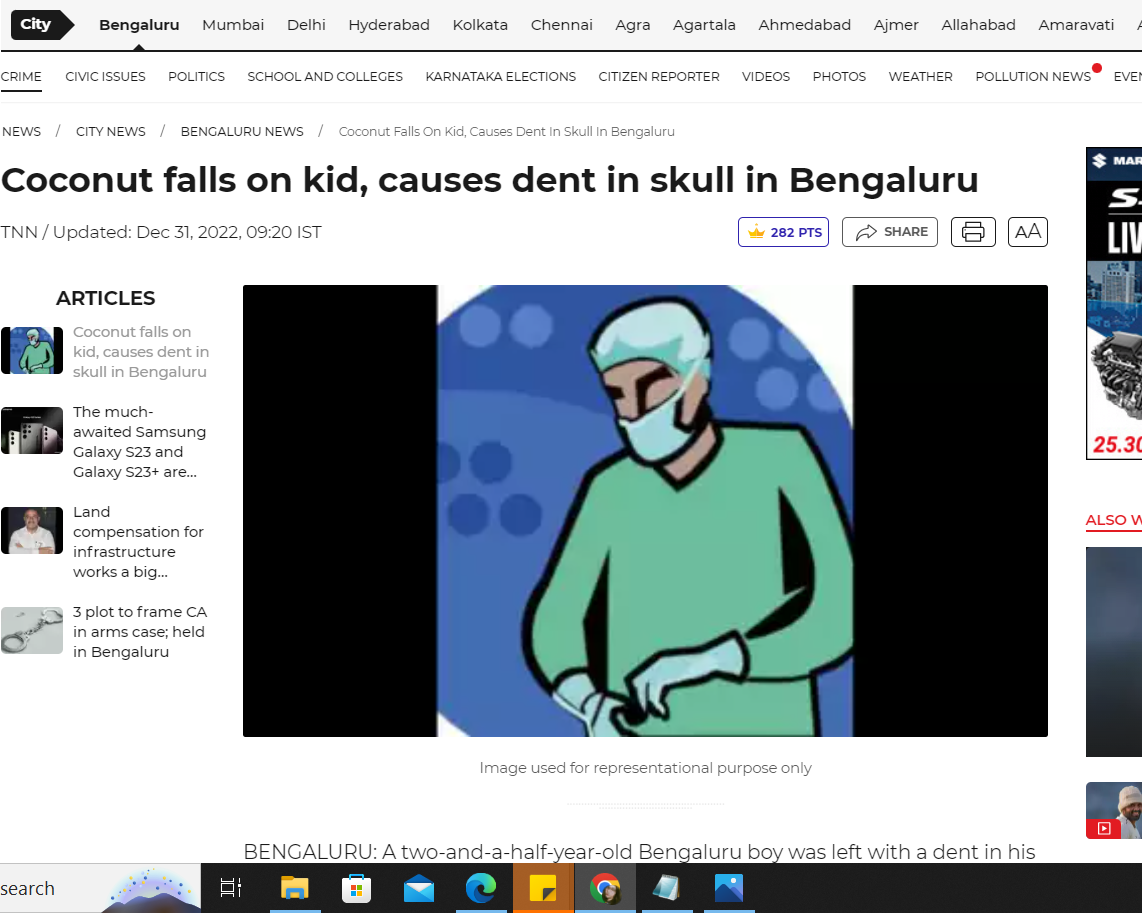 Dr. Veeresha U Mathad in The Times of India