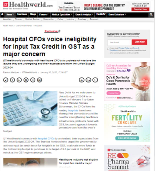 Mr. Sameer Agarwal in ET Healthworld